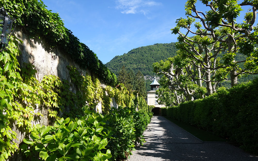 Landscape design at  Villa Balbiano Lake Como