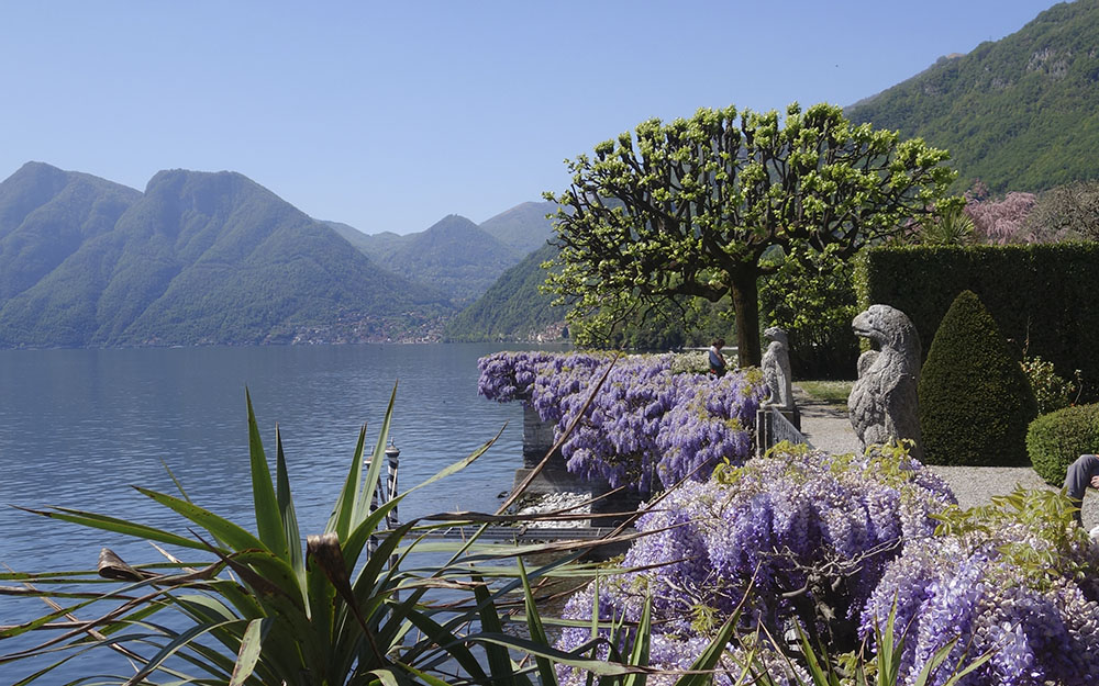 Landscape design at  Villa Balbiano Lake Como