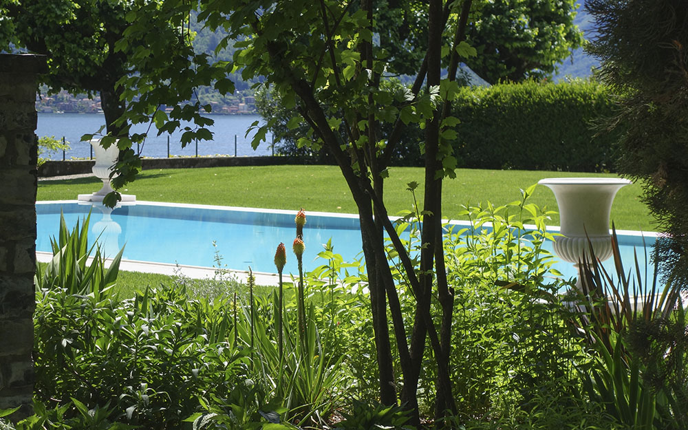 Landscape design at  Villa Balbiano Lake Como