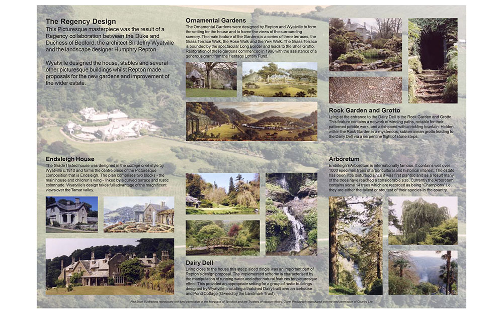 Restoration of Grade 1  registered site - survey & plan, Endsleigh Devon