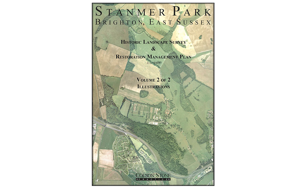 Restoration of Grade II  registered site - survey & plan, Stanmer Estate Brighton East Sussex