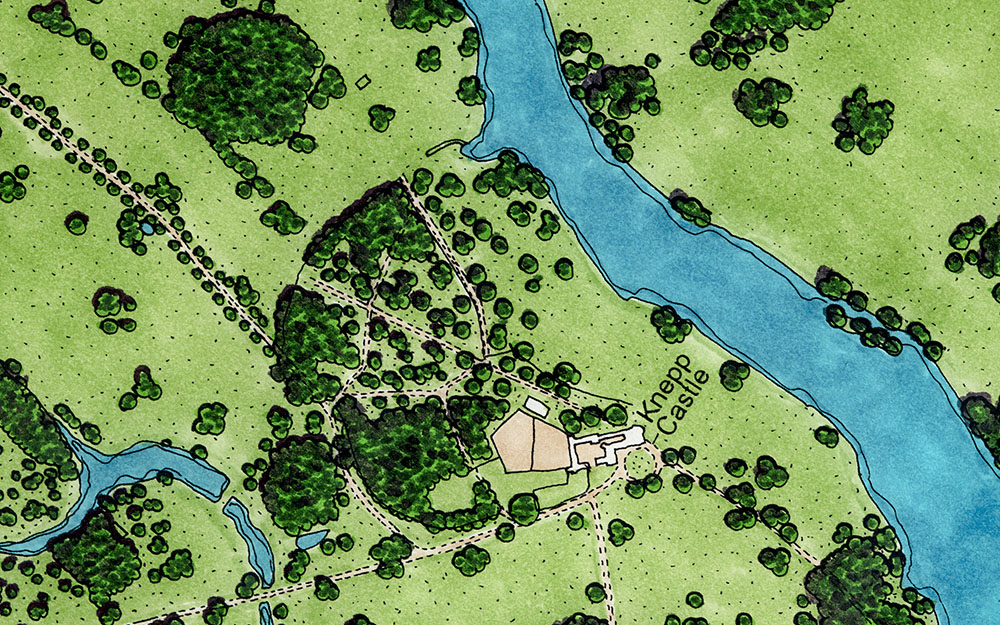 Landscape survey & restoration plan with deer park,  Knepp West Sussex